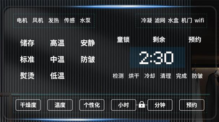冷凝衣物烘干機擁有獨立大屏，實現(xiàn)智能快速烘干！